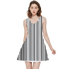 Barcode Pattern Inside Out Reversible Sleeveless Dress by Sapixe