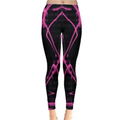 Officially Sexy Pink & Black Laser Leggings  by OfficiallySexy