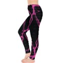 Officially Sexy Pink & Black Laser Leggings  View3