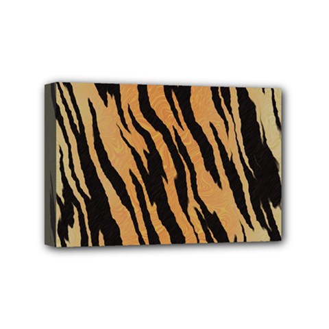 Tiger Animal Print A Completely Seamless Tile Able Background Design Pattern Mini Canvas 6  X 4  (stretched) by Amaryn4rt