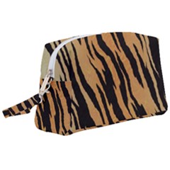 Tiger Animal Print A Completely Seamless Tile Able Background Design Pattern Wristlet Pouch Bag (large) by Amaryn4rt