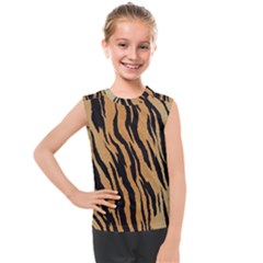 Tiger Animal Print A Completely Seamless Tile Able Background Design Pattern Kids  Mesh Tank Top by Amaryn4rt