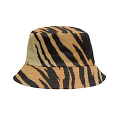 Tiger Animal Print A Completely Seamless Tile Able Background Design Pattern Bucket Hat by Amaryn4rt