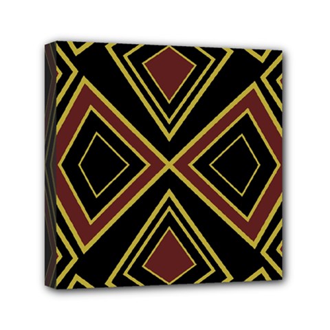 Abstract Pattern Geometric Backgrounds  Mini Canvas 6  X 6  (stretched) by Eskimos