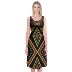 Abstract Pattern Geometric Backgrounds  Midi Sleeveless Dress by Eskimos