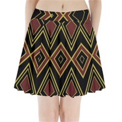 Abstract Pattern Geometric Backgrounds  Pleated Mini Skirt by Eskimos