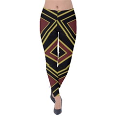 Abstract Pattern Geometric Backgrounds  Velvet Leggings by Eskimos