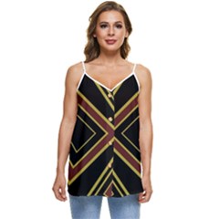 Abstract Pattern Geometric Backgrounds  Casual Spaghetti Strap Chiffon Top