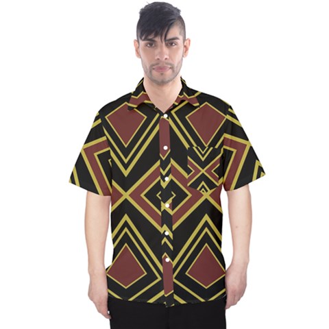 Abstract Pattern Geometric Backgrounds  Men s Hawaii Shirt by Eskimos