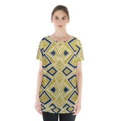 Abstract Pattern Geometric Backgrounds   Skirt Hem Sports Top by Eskimos