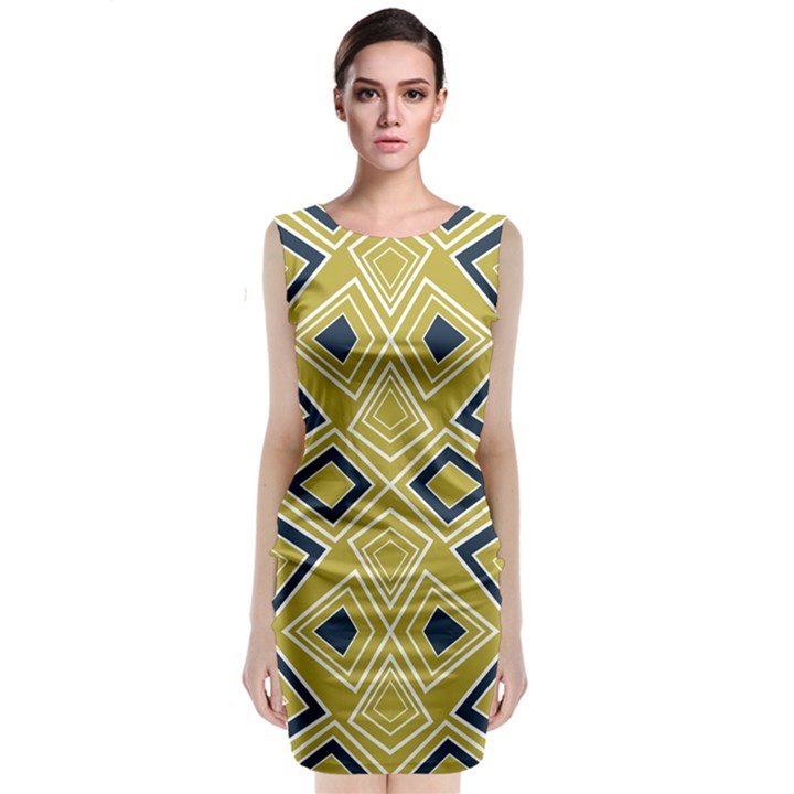 Abstract pattern geometric backgrounds   Sleeveless Velvet Midi Dress