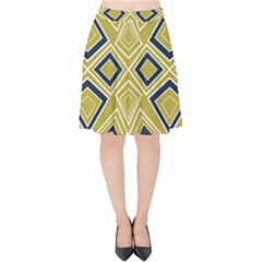 Abstract Pattern Geometric Backgrounds   Velvet High Waist Skirt by Eskimos