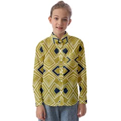 Abstract Pattern Geometric Backgrounds   Kids  Long Sleeve Shirt by Eskimos