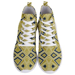 Abstract Pattern Geometric Backgrounds   Men s Lightweight High Top Sneakers by Eskimos