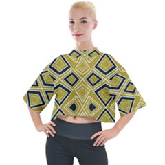 Abstract Pattern Geometric Backgrounds   Mock Neck Tee by Eskimos