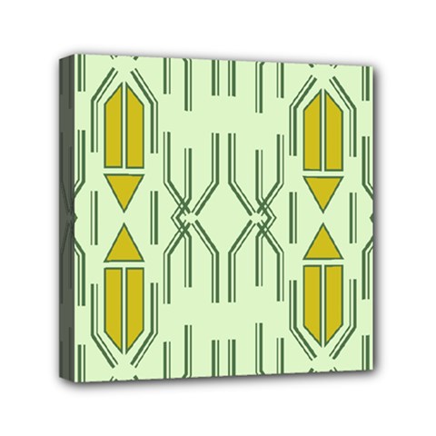 Abstract Pattern Geometric Backgrounds Mini Canvas 6  X 6  (stretched) by Eskimos