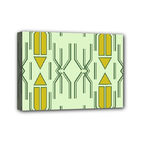 Abstract Pattern Geometric Backgrounds Mini Canvas 7  X 5  (stretched) by Eskimos