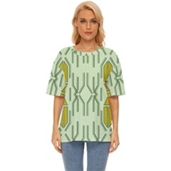 Abstract Pattern Geometric Backgrounds Oversized Basic Tee