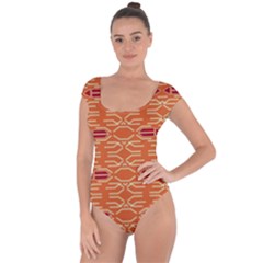 Abstract Pattern Geometric Backgrounds  Short Sleeve Leotard  by Eskimos