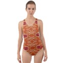 Abstract pattern geometric backgrounds  Cut-Out Back One Piece Swimsuit View1