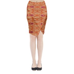 Abstract Pattern Geometric Backgrounds  Midi Wrap Pencil Skirt by Eskimos