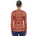 Abstract pattern geometric backgrounds  V-Neck Long Sleeve Top View2