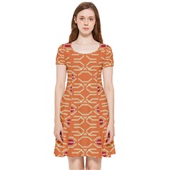 Abstract Pattern Geometric Backgrounds  Inside Out Cap Sleeve Dress by Eskimos