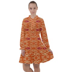 Abstract Pattern Geometric Backgrounds  All Frills Chiffon Dress by Eskimos