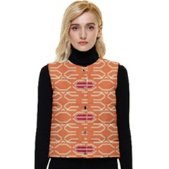 Abstract Pattern Geometric Backgrounds  Women s Short Button Up Puffer Vest by Eskimos