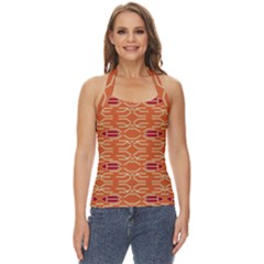 Abstract Pattern Geometric Backgrounds  Basic Halter Top