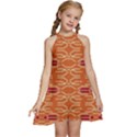 Abstract pattern geometric backgrounds  Kids  Halter Collar Waist Tie Chiffon Dress View1