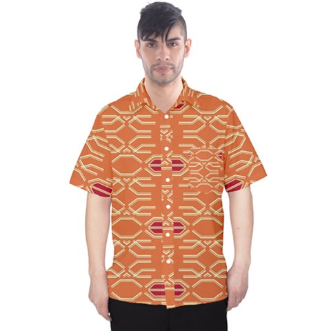 Abstract Pattern Geometric Backgrounds  Men s Hawaii Shirt by Eskimos