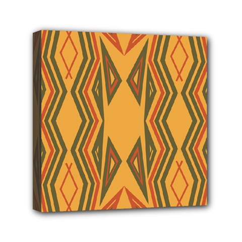 Abstract Pattern Geometric Backgrounds  Mini Canvas 6  X 6  (stretched) by Eskimos