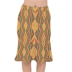 Abstract Pattern Geometric Backgrounds  Short Mermaid Skirt