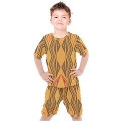 Abstract Pattern Geometric Backgrounds  Kids  Tee And Shorts Set by Eskimos