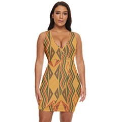 Abstract Pattern Geometric Backgrounds  Draped Bodycon Dress