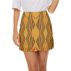 Abstract Pattern Geometric Backgrounds  Mini Front Wrap Skirt by Eskimos