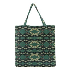 Abstract Pattern Geometric Backgrounds Grocery Tote Bag by Eskimos