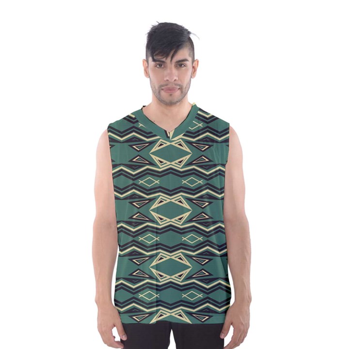 Abstract pattern geometric backgrounds Men s Basketball Tank Top