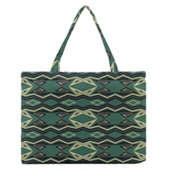 Abstract Pattern Geometric Backgrounds Zipper Medium Tote Bag by Eskimos