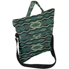 Abstract Pattern Geometric Backgrounds Fold Over Handle Tote Bag by Eskimos