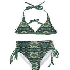 Abstract Pattern Geometric Backgrounds Kids  Classic Bikini Set by Eskimos