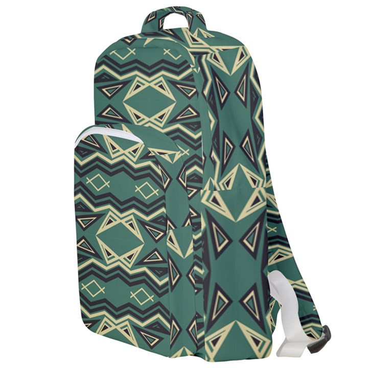 Abstract pattern geometric backgrounds Double Compartment Backpack