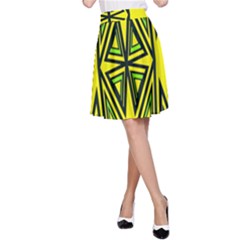 Abstract Pattern Geometric Backgrounds A-line Skirt