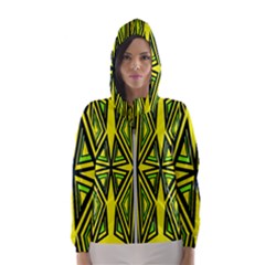 Abstract Pattern Geometric Backgrounds Women s Hooded Windbreaker by Eskimos