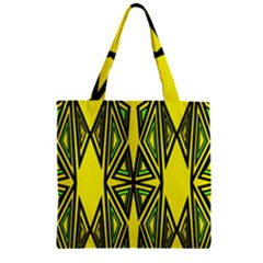 Abstract Pattern Geometric Backgrounds Zipper Grocery Tote Bag by Eskimos