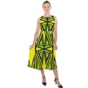 Abstract pattern geometric backgrounds Midi Tie-Back Chiffon Dress View1