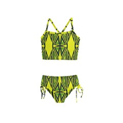 Abstract Pattern Geometric Backgrounds Girls  Tankini Swimsuit by Eskimos