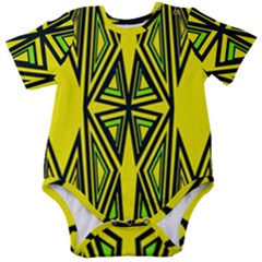 Abstract Pattern Geometric Backgrounds Baby Short Sleeve Onesie Bodysuit