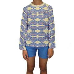 Abstract Pattern Geometric Backgrounds  Kids  Long Sleeve Swimwear by Eskimos